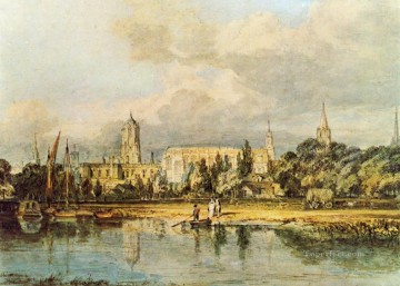  meadow art - South View of Christ Church etc from the Meadows landscape Turner